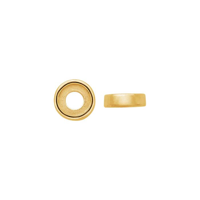 14K Yellow Gold 3mm Round Bezel Cup Setting