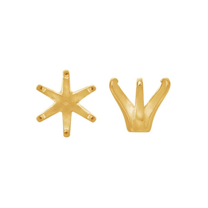 18K Yellow Gold 7mm Round 6-Prong Setting