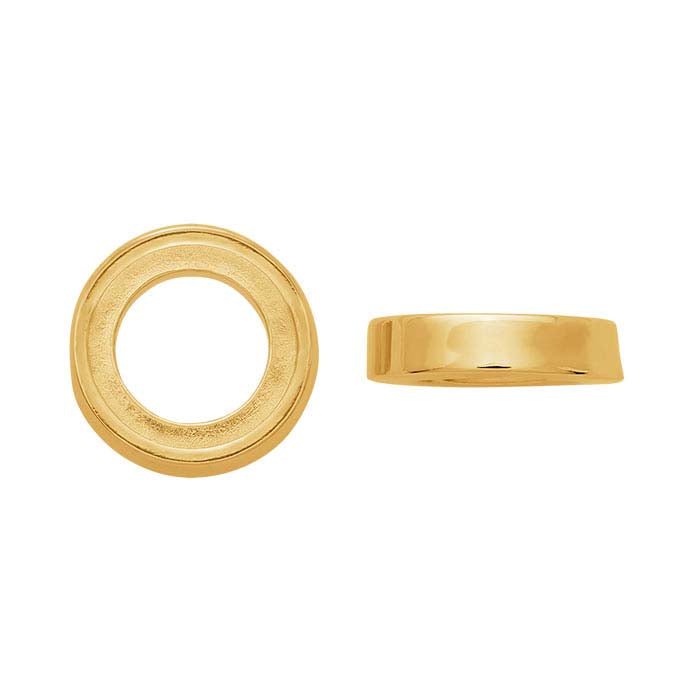 18K Yellow Gold 6mm Round Bezel Cup Setting