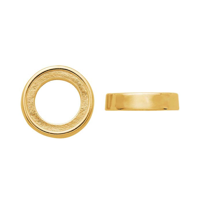 18K Yellow Gold 8mm Round Bezel Cup Setting – Amadesa