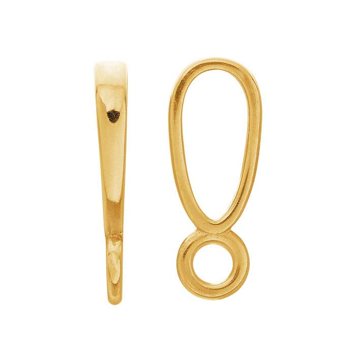 14K Gold Pendant Bail with Ring