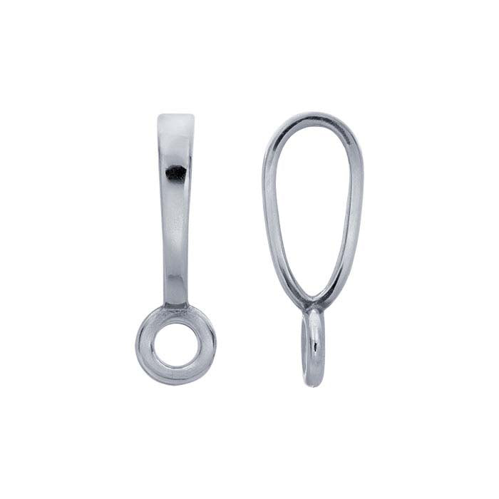 14K White Gold Bail with Ring