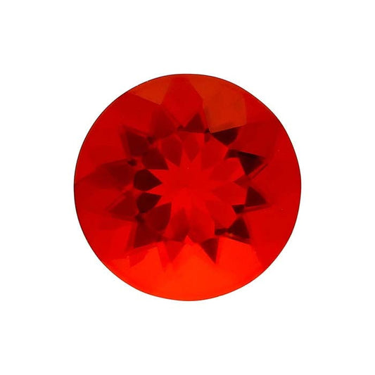 Mexican Fire Opal 4mm Round Faceted Gemstone
