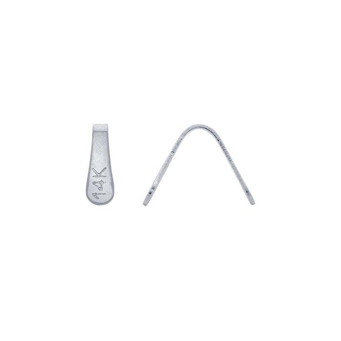 14K White Gold Flat End Cap