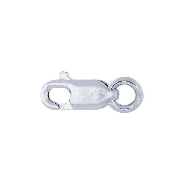 14K White Gold 9.1 x 2.25mm Lobster Clasp with Open Ring