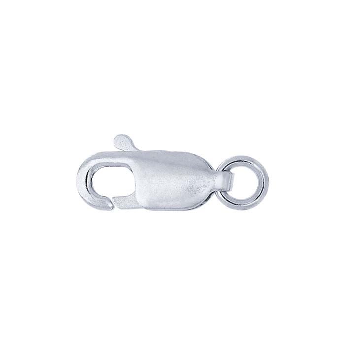 10K White Gold 12 x 3.75mm Lobster Clasp with Open Ring