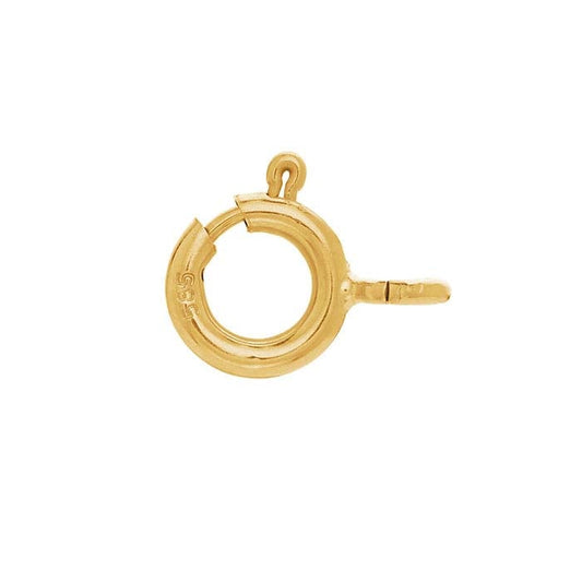 Zapięcie sprężynowe 14K żółte złoto 10,7 x 7 mm z pierścieniem