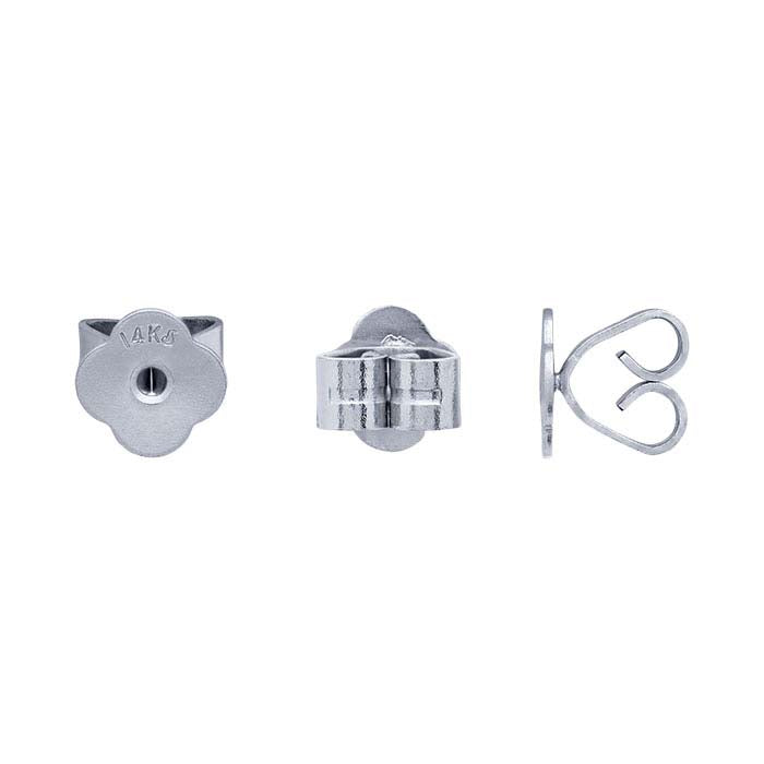 14K White Gold 4.7mm Medium-Weight Friction Ear Nut