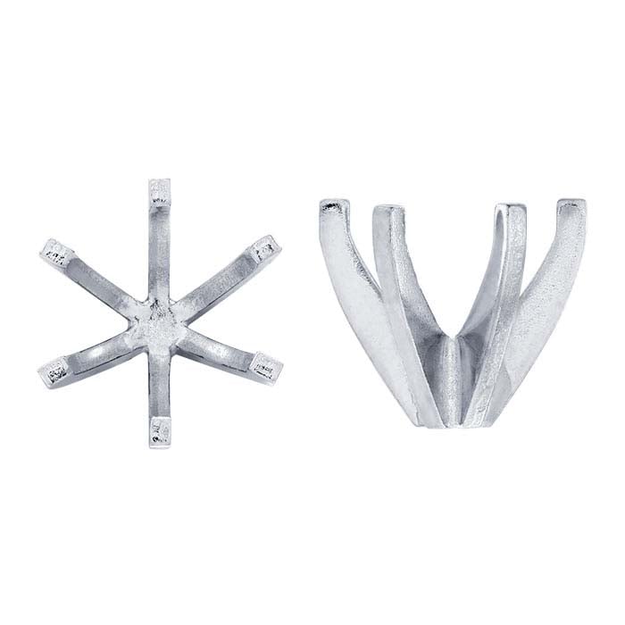 14K White Gold 6mm Round Low-Base 6-Prong Setting