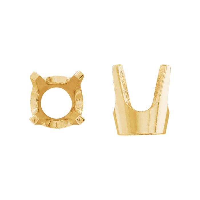 14K Yellow Gold Round 4-Prong Setting