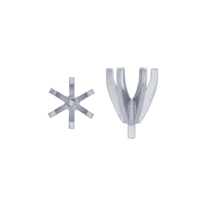 14K White Gold 4.9mm Round Tall 6-Prong Setting
