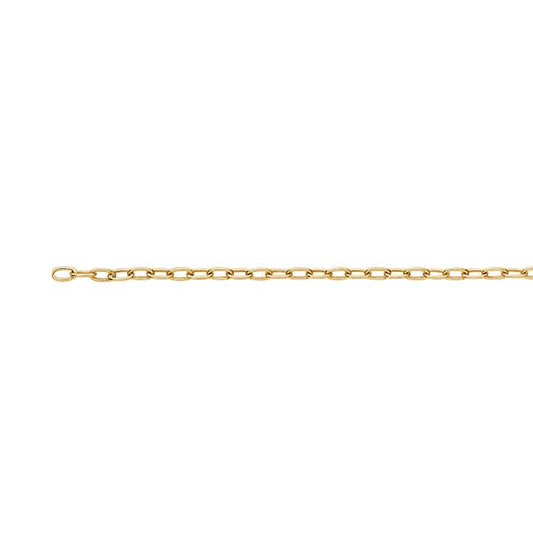 14/20 Guld Fyllt 1,5 mm Oval Kabelkedja, Per Fot