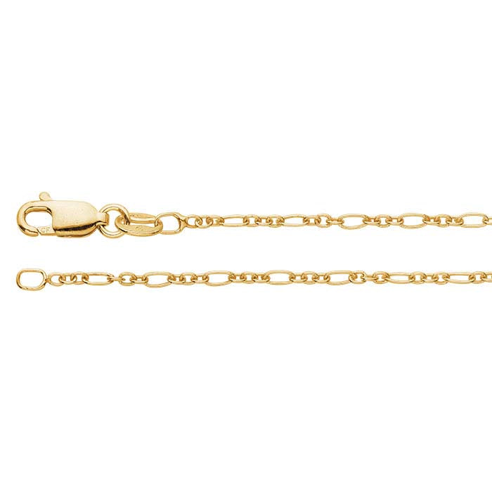 14/20 Yellow Gold-Filled 1.75mm Long & Short Chain