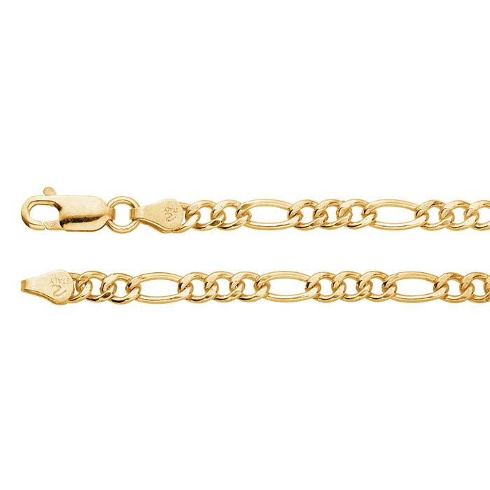 14/20 Yellow Gold-Filled 4mm Figaro Chain