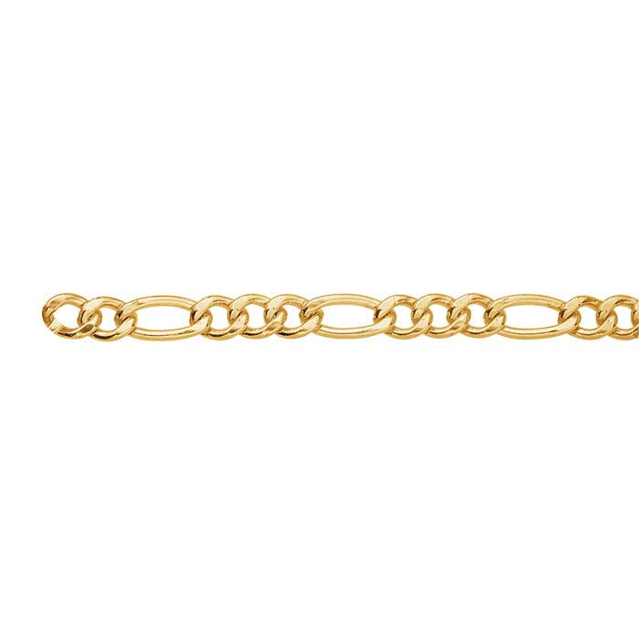 14/20 Yellow Gold-Filled 4mm Figaro Chain, By the Foot