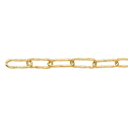 14/20 Guld Fyllt 4,4 mm Mönstrad Kabelkedja, Per Fot