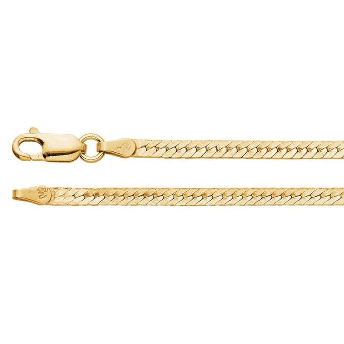 Cadena espiga de 14/20 oro amarillo relleno de 2.85 mm