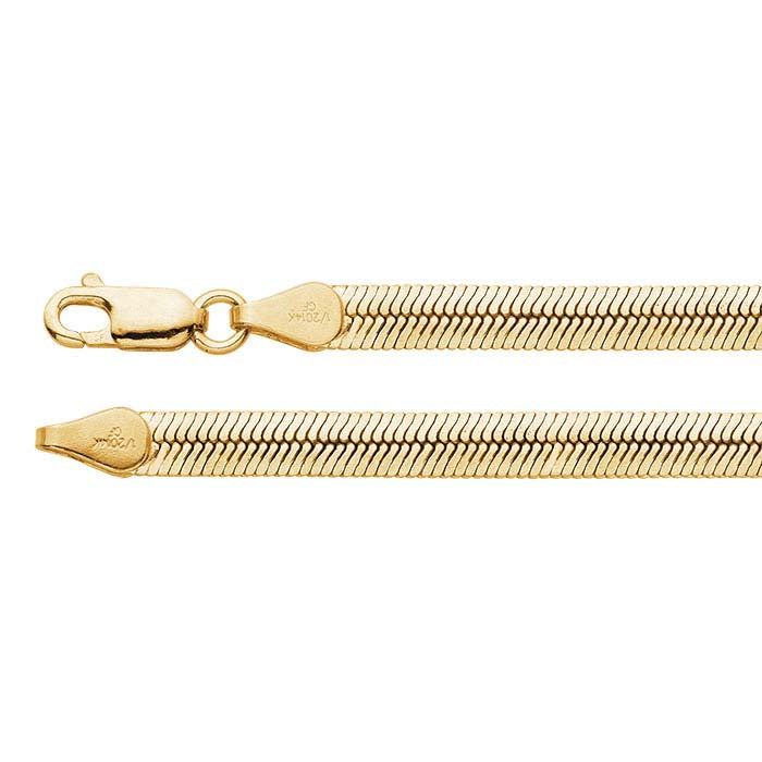 14/20 Yellow Gold-Filled 4.7mm Flat Seamed Snake Chain