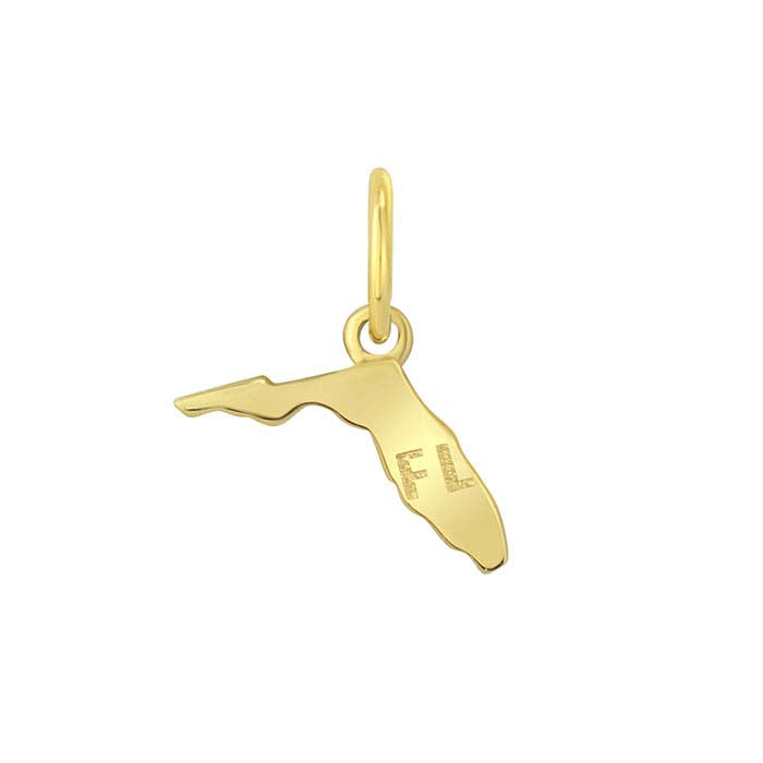 14K Yellow Gold State Charm, Florida
