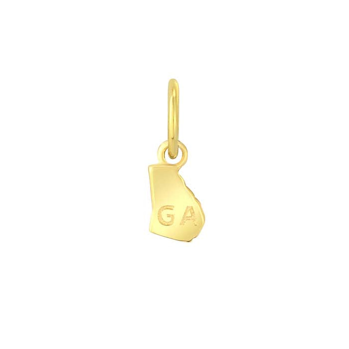 14K Yellow Gold State Charm, Georgia