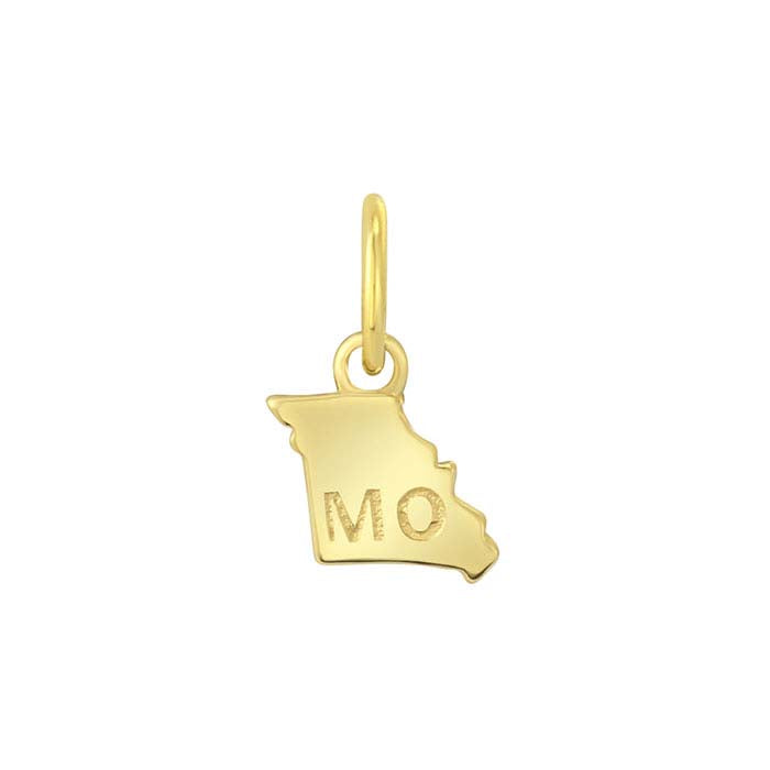 14K Yellow Gold State Charm, Missouri