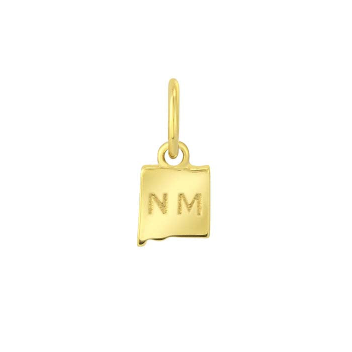 14K Yellow Gold State Charm, New Mexico