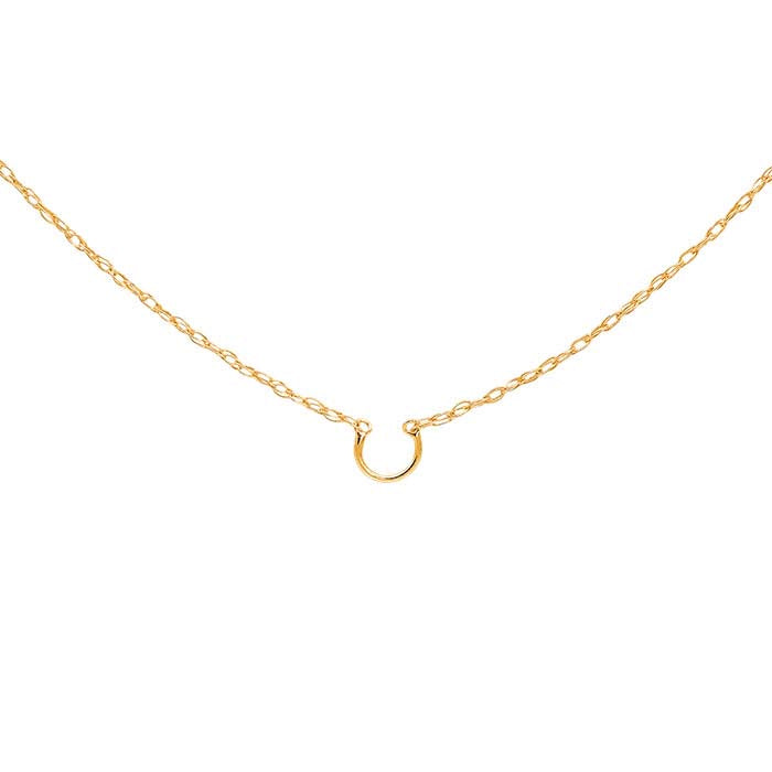 14K Yellow Gold 0.6mm Pendant Saddle® Rope Chain Necklace