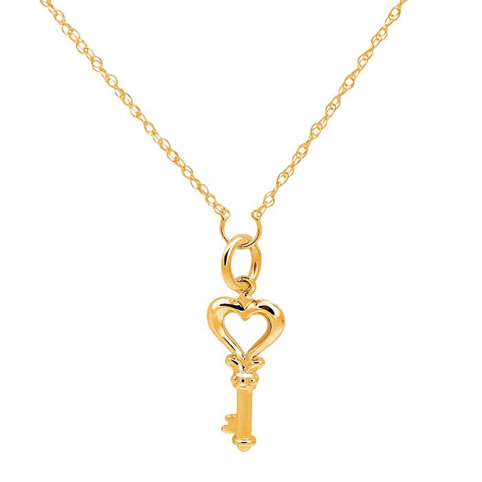 14K Yellow Gold 0.8mm Pendant Saddle® Rope Chain Necklace
