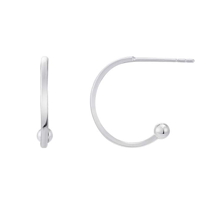 3/4 Hoop Earring with Ball