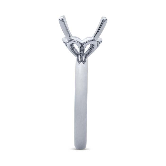 Platinum Round Engagement Ring Mounting