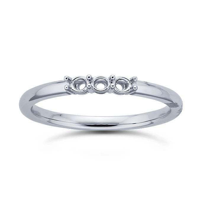 Platinum Three Round Ring Mounting