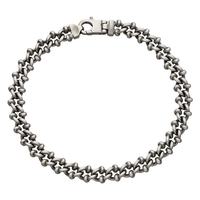 Sterling Silver 7.6mm Crab Chain Bracelet