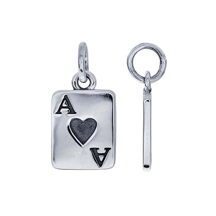 Sterling Silver Ace of Hearts Charm