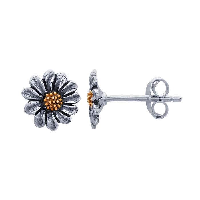 Sterling Silver Daisy Post Earring