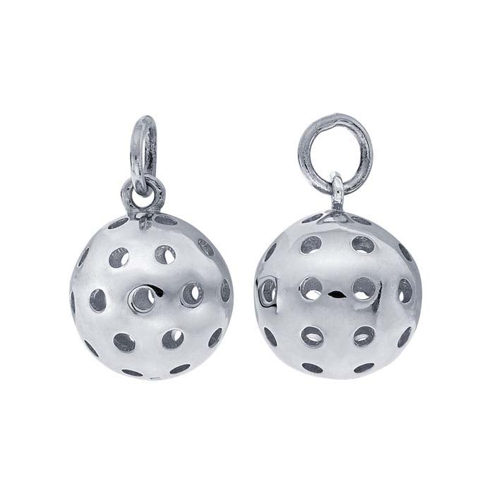 Sterling Silver Pickleball Charm