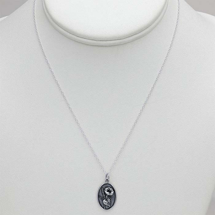 Sterling Silver Morning Glory Necklace