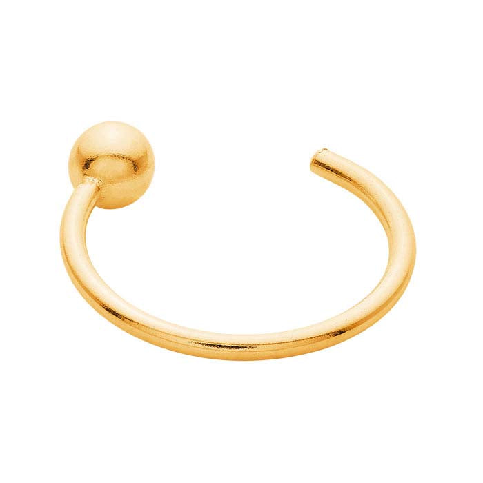 14/20 Yellow Gold-Filled 3mm Ball C-Hoop Earrings