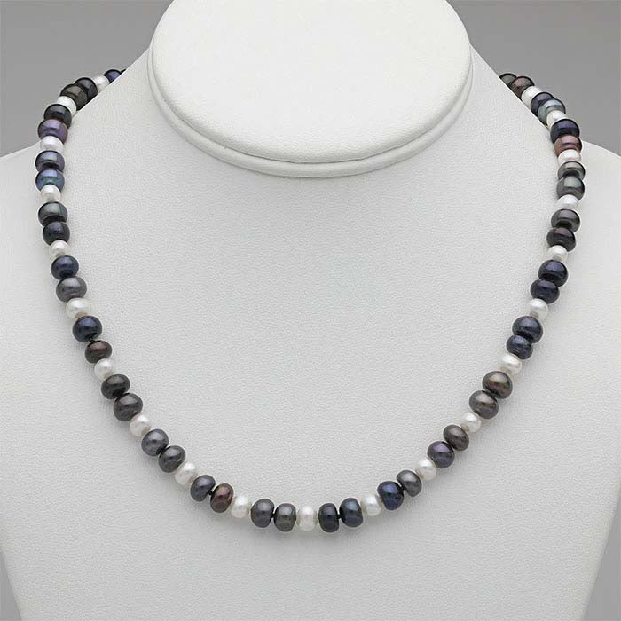Cultured 7–8mm Back & White Pearl Necklace