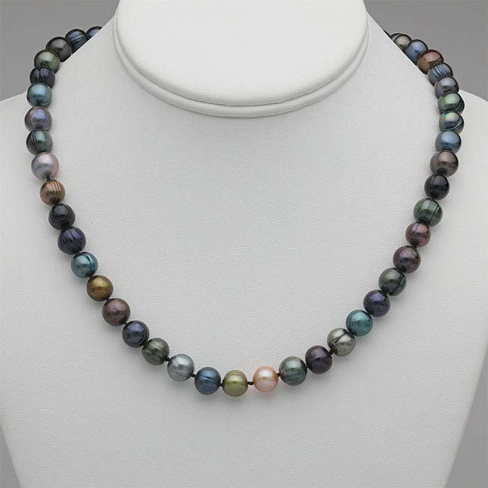 Cultured 8–9mm Multi-Color Pearl Necklace