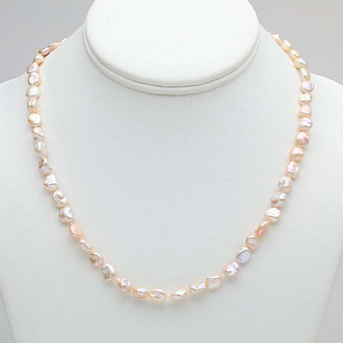 Natural 6–7mm Keshi Pearl Necklace