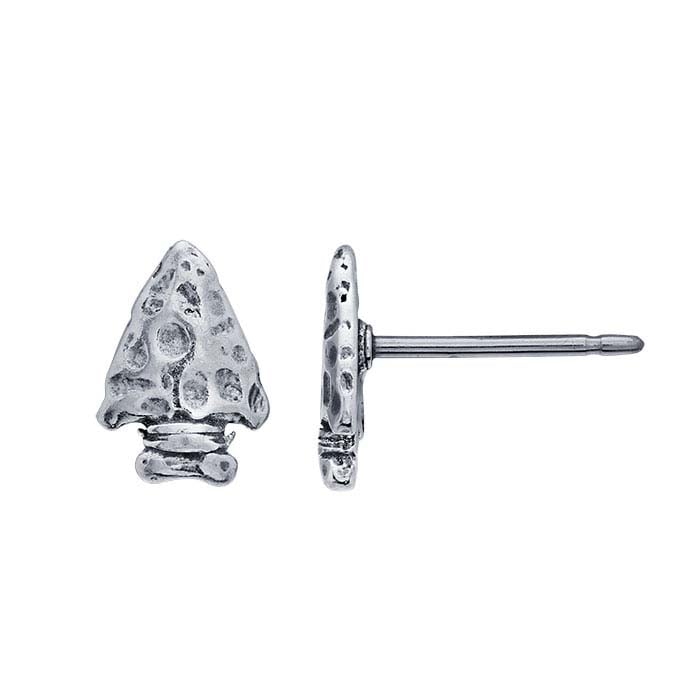 Sterling Silver Arrowhead Post Earrings