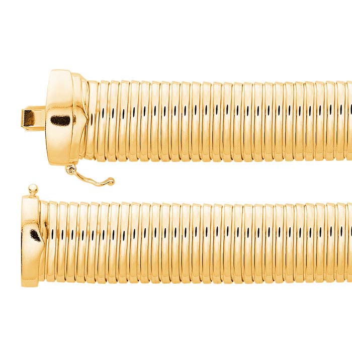 Sterling Silver Yellow Gold-Plated 16mm Tubogas Bracelet
