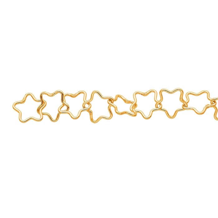 14/20 Yellow Gold-Filled Flat Star Link Chain