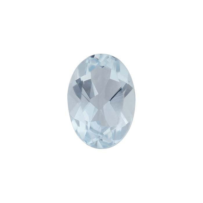 Akvamarin 7 x 5 mm oval fasetterad ädelsten, A-klass