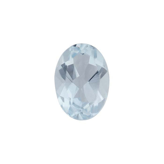 Aquamarine 8 x 6mm Oval Faceted Gemstone, A-Grade