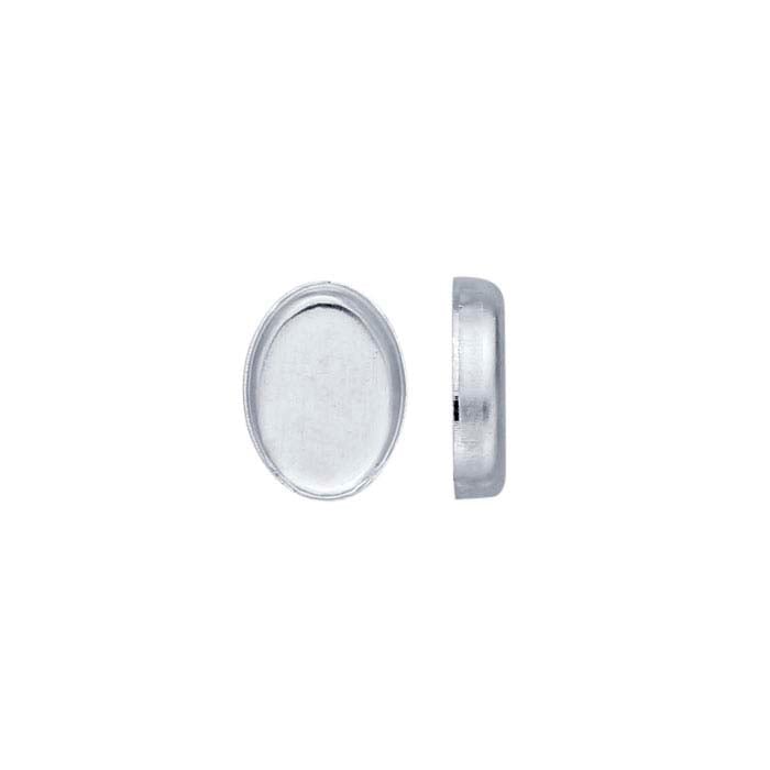 Sterling Silver 7 x 5mm Oval Bezel Cup Setting