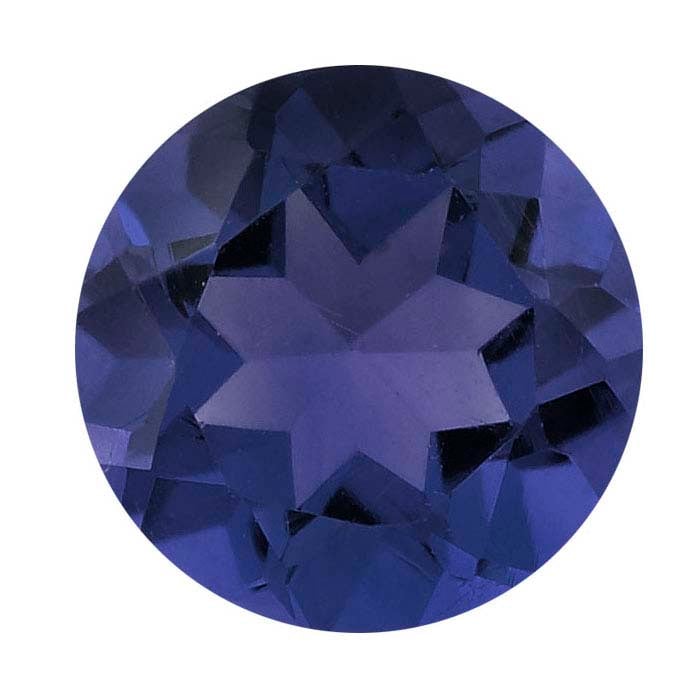 Iolite Round Faceted Gemstones, AA-Grade