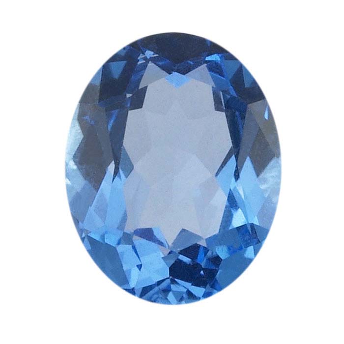 Swiss-Blue Topaz 6 x 4mm Oval Faceted Gemstone, AA-Grade