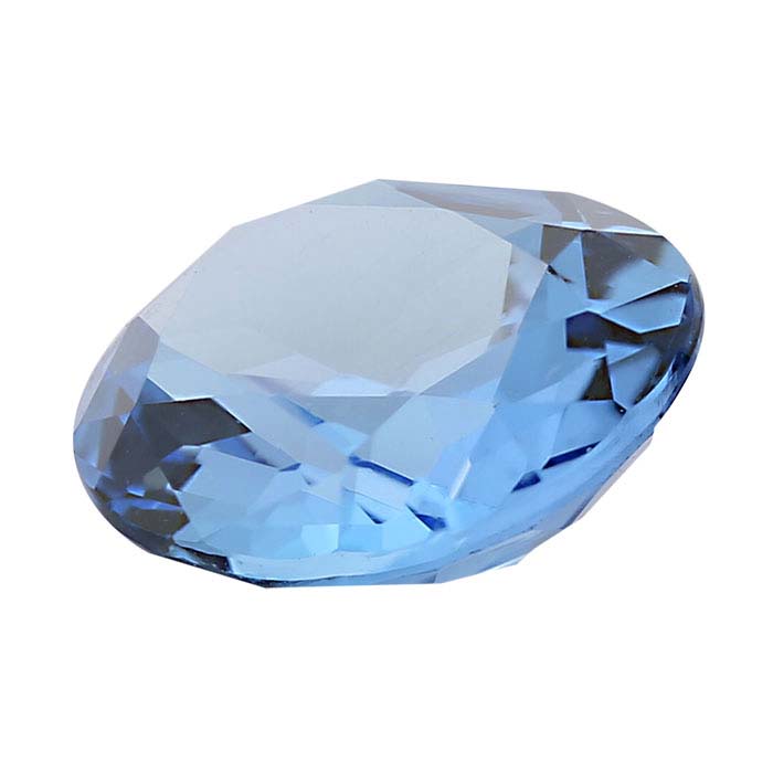 Swiss-Blue Topaz 7 x 5mm Oval Faceted Gemstone, AA-Grade