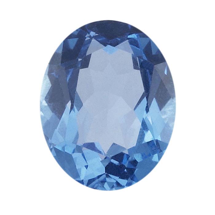 Swiss-Blue Topaz 8 x 6mm Oval Faceted Gemstone, AA-Grade